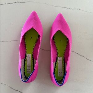 Rothy's The Point Flats - Bright Pink 6.5